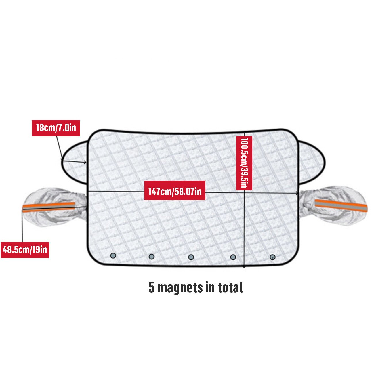 Universal Car Windshield Snow Cover Magnetic Winter Ice Frost Guard Protector - Image 8