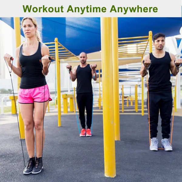 11Pcs Resistance Bands Set Fitness Workout Tubes Exercise Tube Bands - Image 8