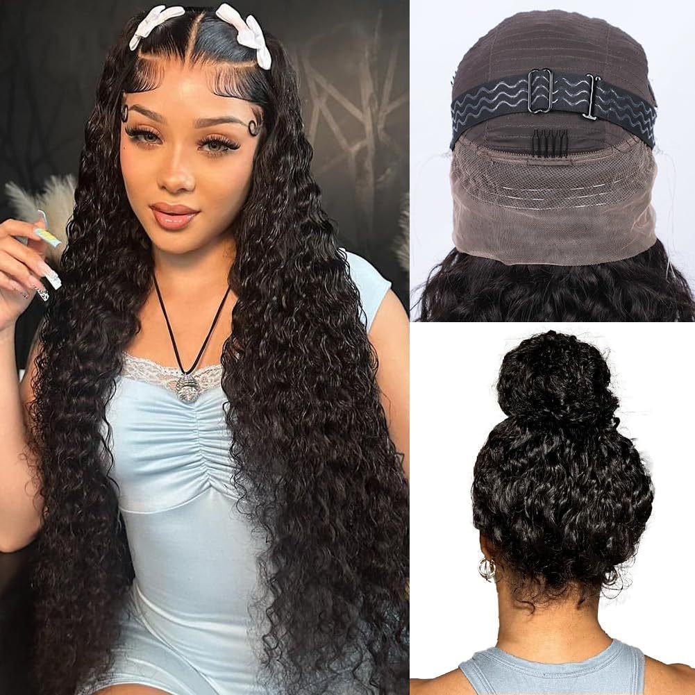Water Wave Human Hair Wig — 360 Lace Front, Natural Color, 150% Density