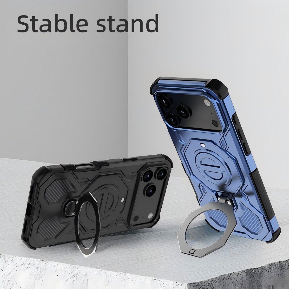 iPhone 17 Pro Shockproof Case with Kickstand — Magnetic, Blue - Image 4