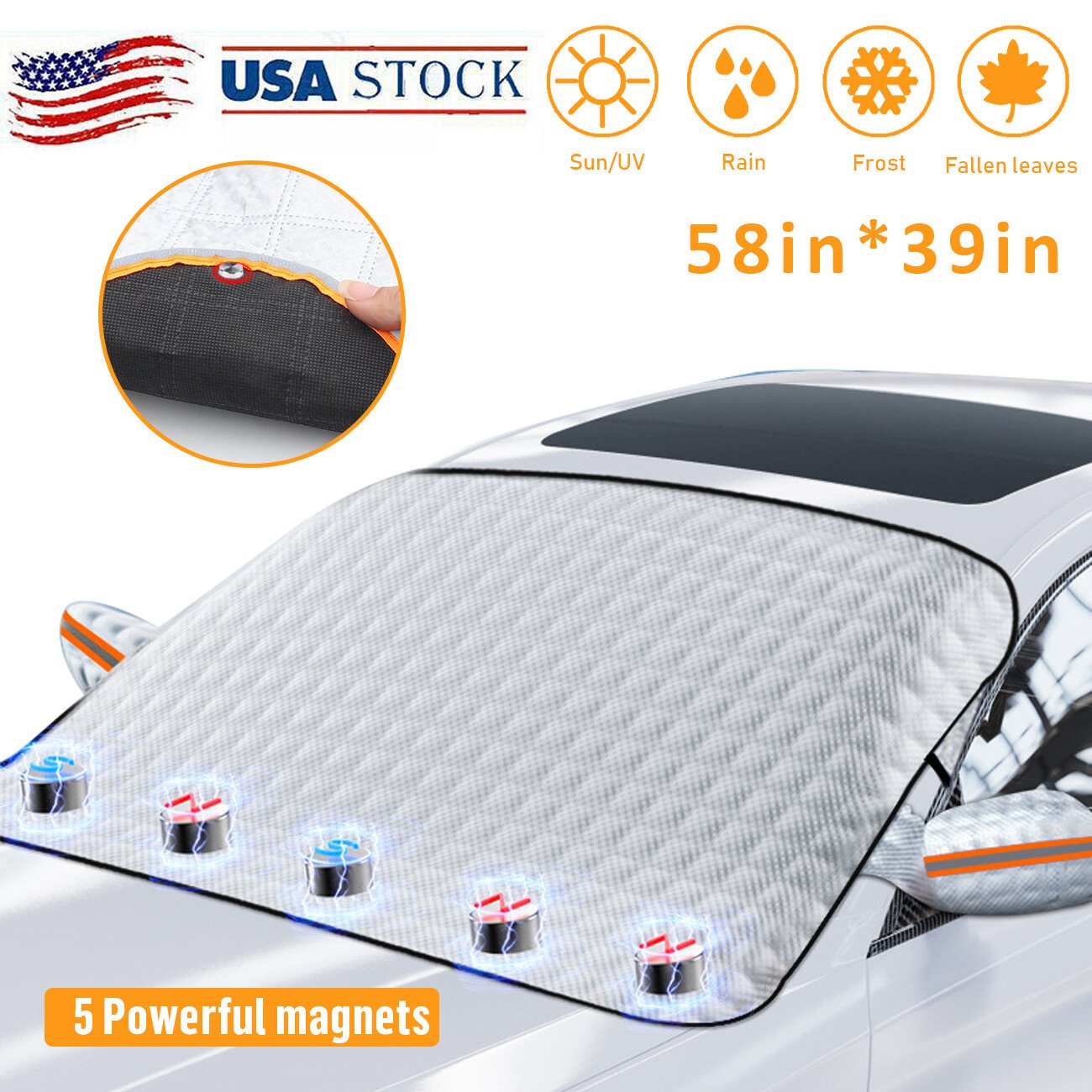Universal Car Windshield Snow Cover Magnetic Winter Ice Frost Guard Protector