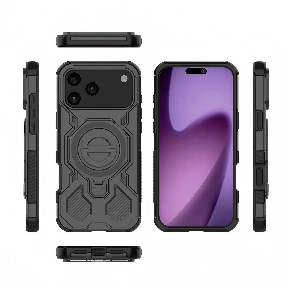 iPhone 17 Pro Shockproof Case with Kickstand — Magnetic, Blue - Image 5