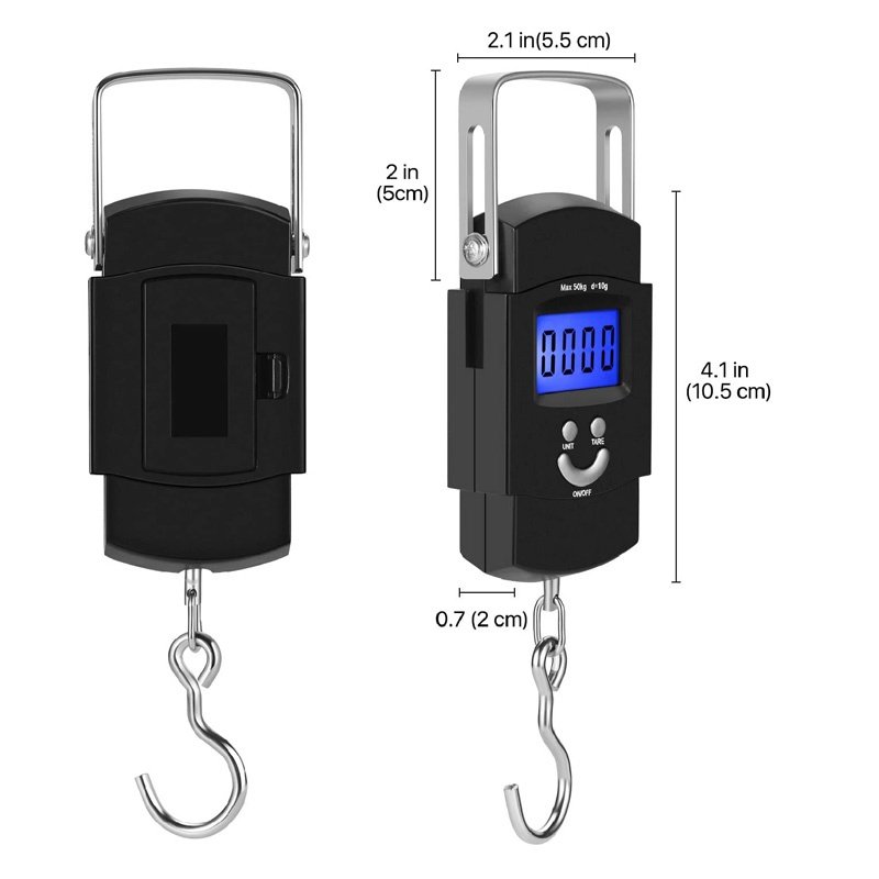 Digital Luggage Scale - Portable Hanging Suitcase Weight Scale With Backlit LCD Display, 110lb/50kg Capacity, Tare Function and Hook for Travel - Image 8
