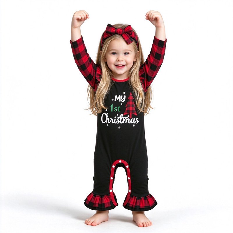 Baby Christmas Romper with Headband