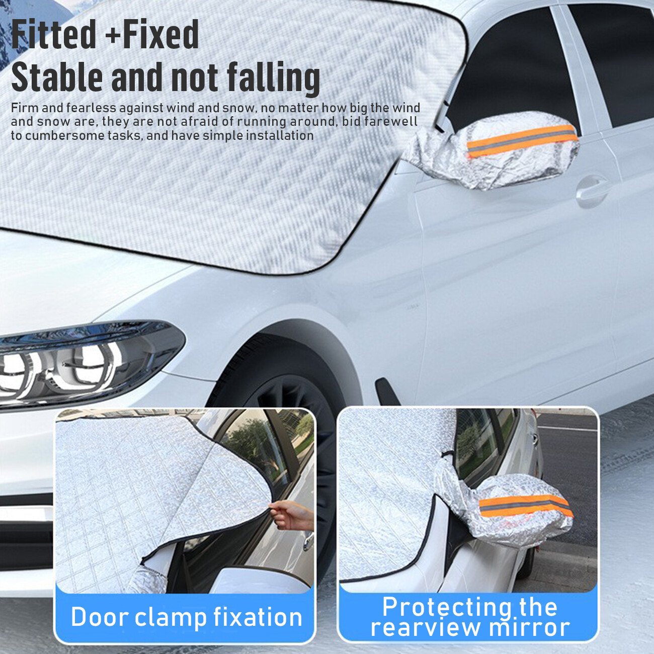 Universal Car Windshield Snow Cover Magnetic Winter Ice Frost Guard Protector - Image 7