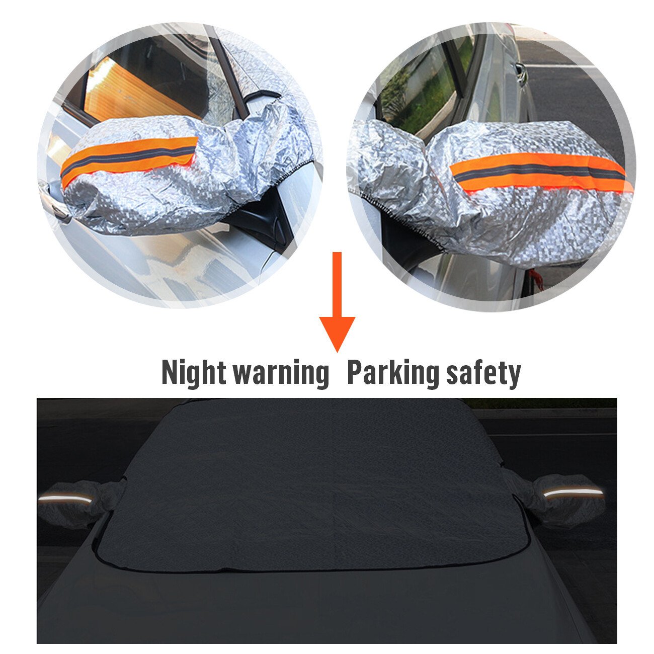 Universal Car Windshield Snow Cover Magnetic Winter Ice Frost Guard Protector - Image 6