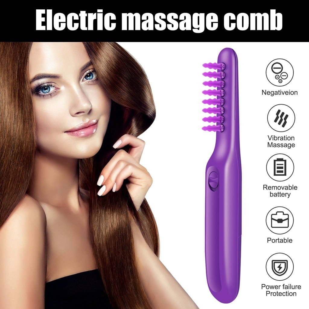 Electric Vibrating Detangling Hair Brush – Cordless Scalp Massage Brush for Wet and Dry Hair